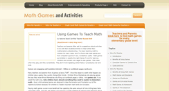 Desktop Screenshot of mathgamesandactivities.com